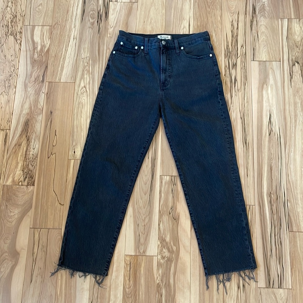 Madewell Perfect Vintage Straight Jeans: Size 29, High Rise, Like NEW, Raw Hems